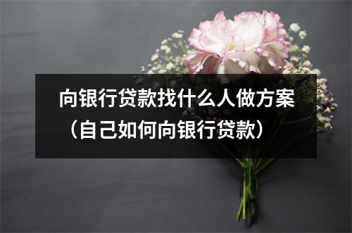 向银行贷款找什么人做方案（自己如何向银行贷款）