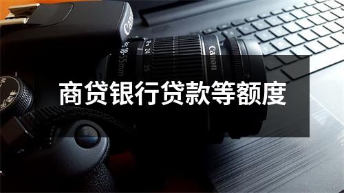 商贷银行贷款等额度