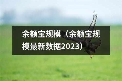 余额宝规模（余额宝规模最新数据2023）