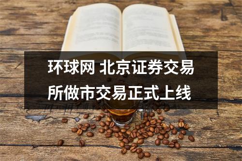 环球网 北京证券交易所做市交易正式上线