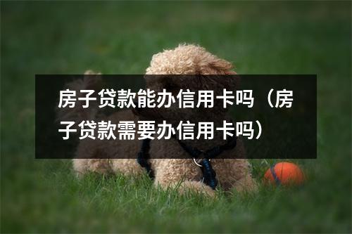 房子贷款能办信用卡吗（房子贷款需要办信用卡吗）