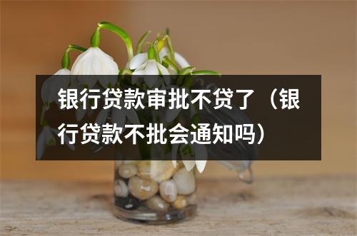 银行贷款审批不贷了（银行贷款不批会通知吗）