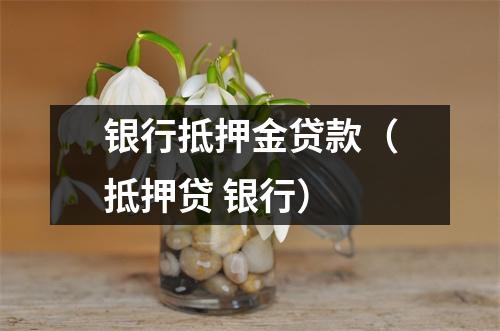 银行抵押金贷款(抵押贷 银行)