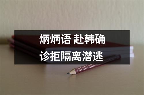 炳炳语 赴韩确诊拒隔离潜逃