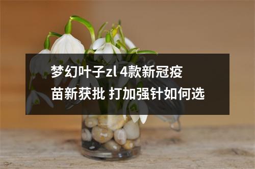 梦幻叶子zl 4款新冠疫苗新获批 打加强针如何选