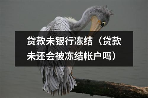 贷款未银行冻结（贷款未还会被冻结帐户吗）