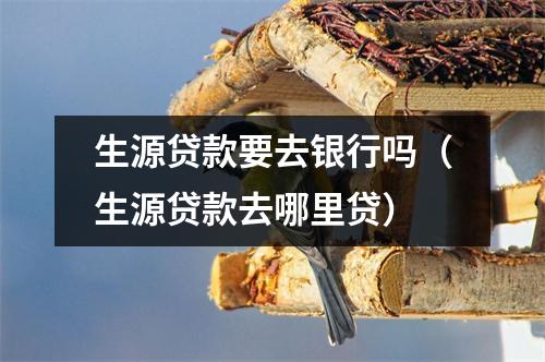 生源贷款要去银行吗（生源贷款去哪里贷）