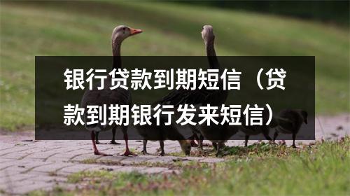 银行贷款到期短信（贷款到期银行发来短信）