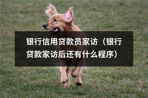 银行信用贷款员家访（银行贷款家访后还有什么程序）