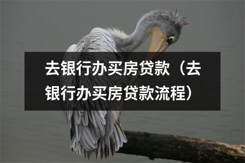 去银行办买房贷款（去银行办买房贷款流程）