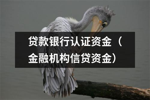 贷款银行认证资金（金融机构信贷资金）