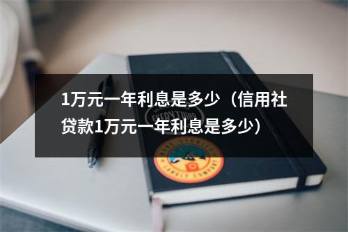 1万元一年利息是多少（信用社贷款1万元一年利息是多少）