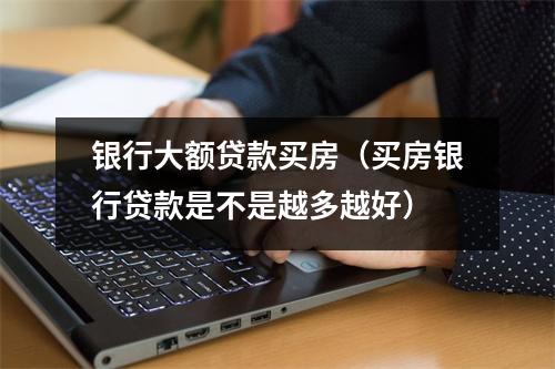 银行大额贷款买房（买房银行贷款是不是越多越好）