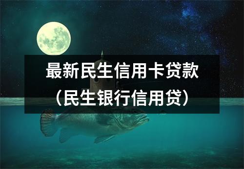 最新民生信用卡贷款（民生银行信用贷）