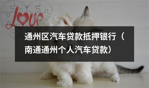 通州区汽车贷款抵押银行(南通通州个人汽车贷款)