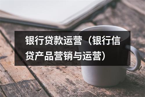 银行贷款运营（银行信贷产品营销与运营）