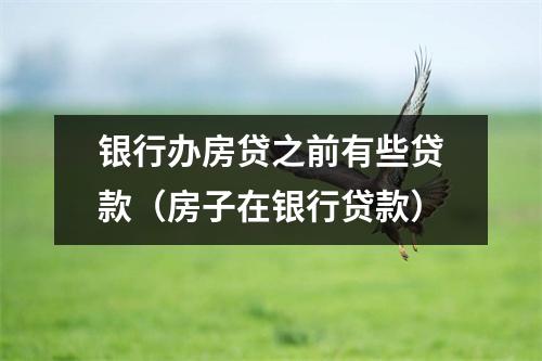 银行办房贷之前有些贷款（房子在银行贷款）