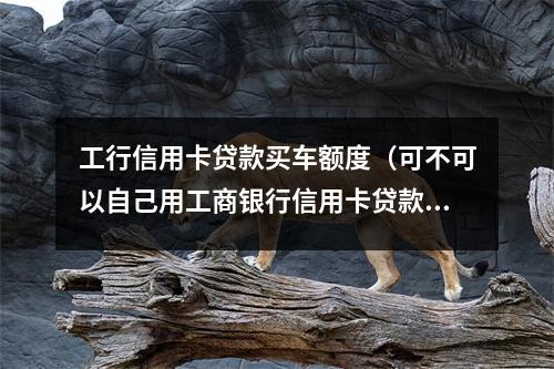 工行信用卡贷款买车额度（可不可以自己用工商银行信用卡贷款买车）