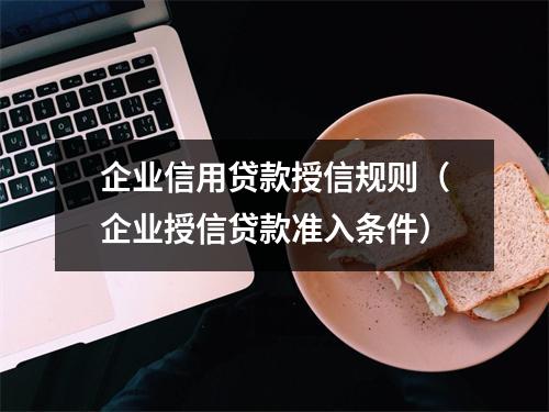 企业信用贷款授信规则（企业授信贷款准入条件）