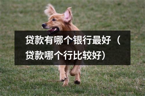 贷款有哪个银行最好（贷款哪个行比较好）