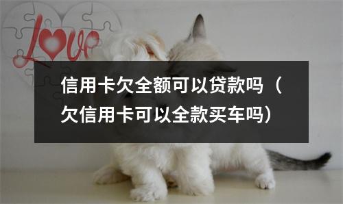 信用卡欠全额可以贷款吗（欠信用卡可以全款买车吗）