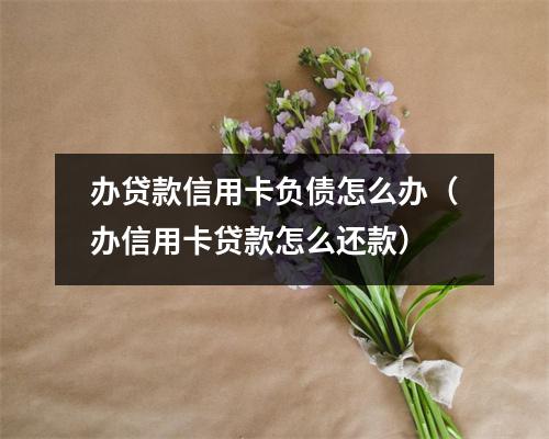 办贷款信用卡负债怎么办（办信用卡贷款怎么还款）