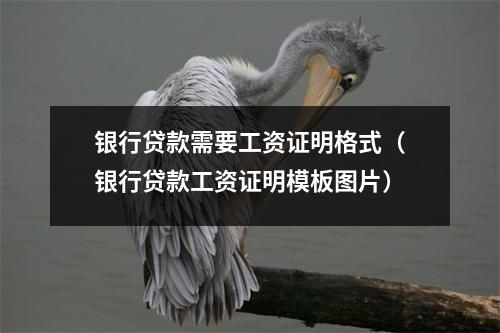 银行贷款需要工资证明格式（银行贷款工资证明模板图片）