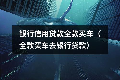 银行信用贷款全款买车（全款买车去银行贷款）