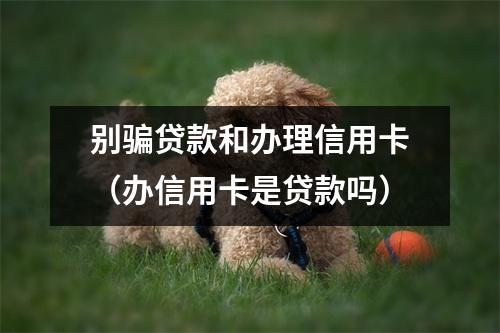 别骗贷款和办理信用卡（办信用卡是贷款吗）