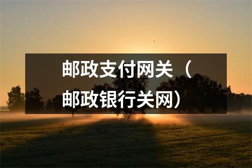 邮政支付网关（邮政银行关网）