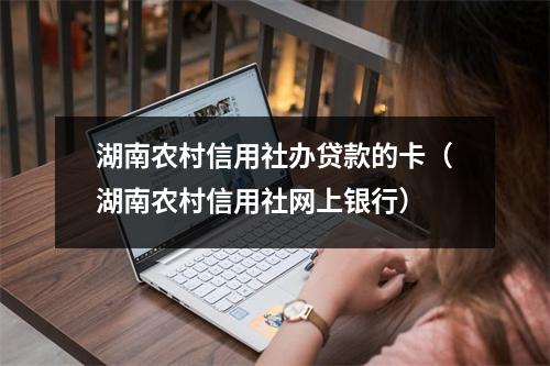 湖南农村信用社办贷款的卡（湖南农村信用社网上银行）