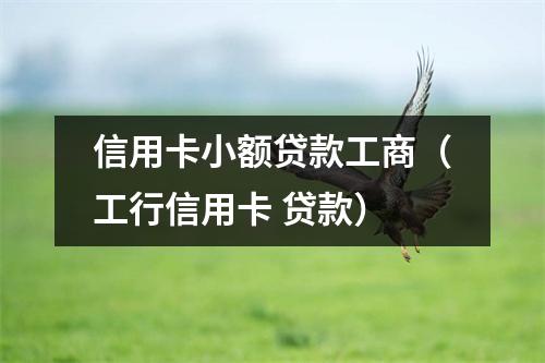 信用卡小额贷款工商(工行信用卡 贷款)