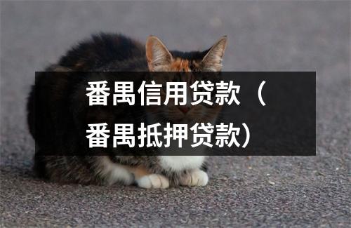 番禺信用贷款（番禺抵押贷款）