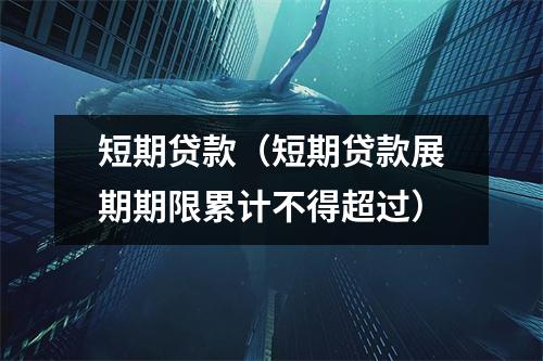 短期贷款（短期贷款展期期限累计不得超过）