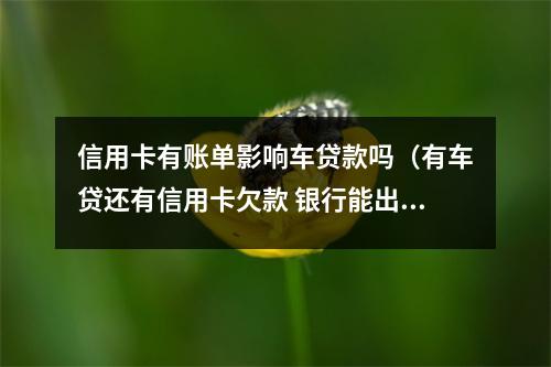 信用卡有账单影响车贷款吗（有车贷还有信用卡欠款 银行能出同贷吗）