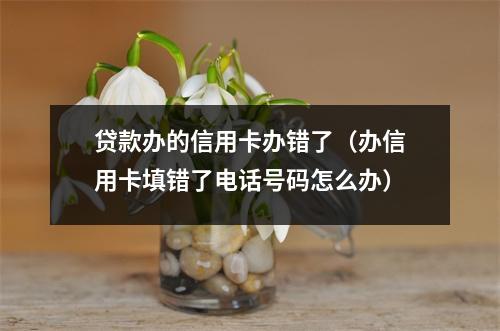 贷款办的信用卡办错了（办信用卡填错了电话号码怎么办）