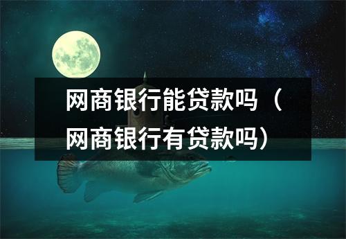 网商银行能贷款吗（网商银行有贷款吗）