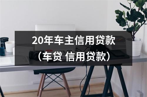 20年车主信用贷款（车贷 信用贷款）