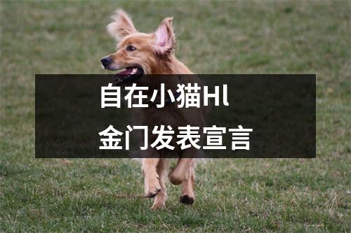 自在小猫Hl 金门发表宣言