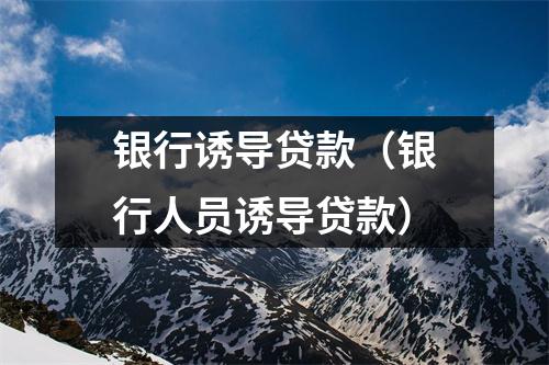 银行诱导贷款（银行人员诱导贷款）
