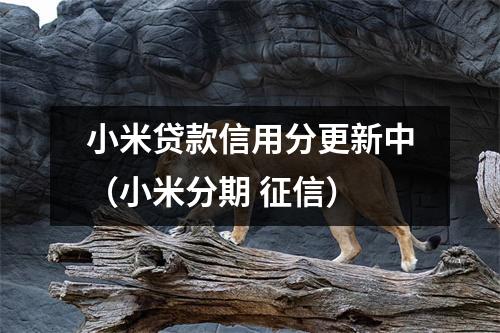 小米贷款信用分更新中（小米分期 征信）