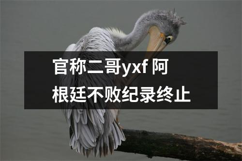 官称二哥yxf 阿根廷不败纪录终止