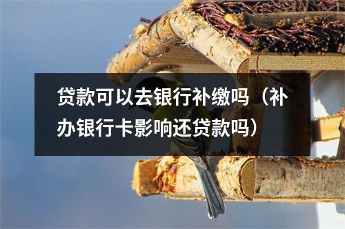 贷款可以去银行补缴吗（补办银行卡影响还贷款吗）