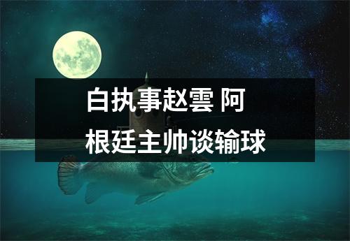 白执事赵雲 阿根廷主帅谈输球