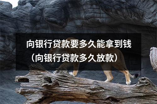 向银行贷款要多久能拿到钱（向银行贷款多久放款）