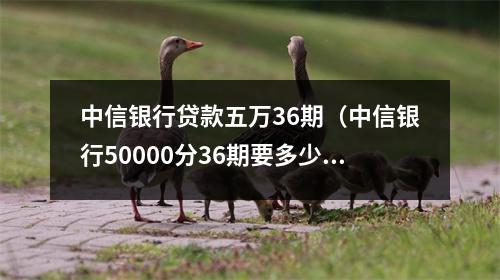 中信银行贷款五万36期（中信银行50000分36期要多少手续费）