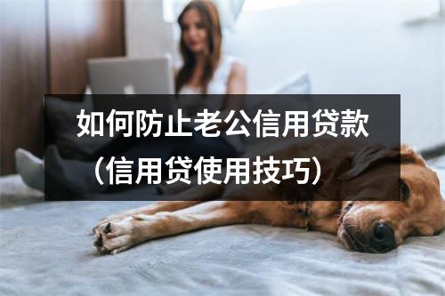 如何防止老公信用贷款（信用贷使用技巧）