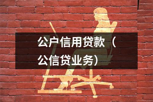 公户信用贷款（公信贷业务）