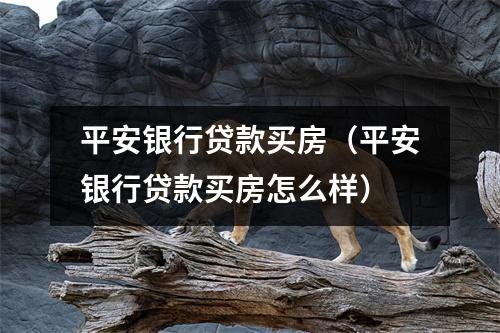 平安银行贷款买房（平安银行贷款买房怎么样）