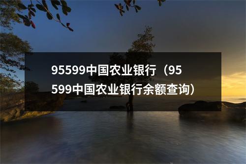 95599中国农业银行（95599中国农业银行余额查询）